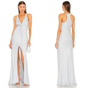 NWT Lovers + Friends x‎ Revolve Xael Gown Ice Blue Sleeveless Maxi Dress Size S